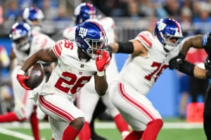 Devin Singletary, do New York Giants, sofreu um corte salarial significativo
