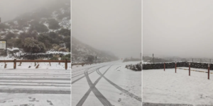 NEVE atinge ponto turístico britânico enquanto a tempestade Therese atinge a Espanha