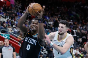 O duplo-duplo de 30 pontos de Jalen Duren lidera Pistons sobre Pelicans 129-108