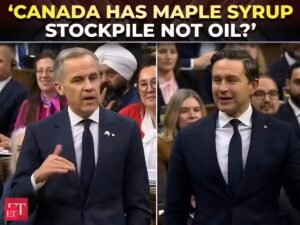 ‘O primeiro-ministro poderia usar o estoque de xarope de bordo para panquecas’: Poilivre martela Carney sobre as exportações de petróleo do Canadá – vídeo do The Economic Times