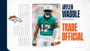 Os Broncos anunciaram oficialmente a negociação de grande sucesso com os Dolphins