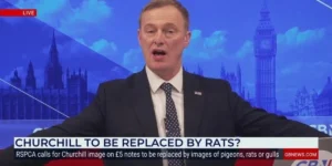 Um imitador de Winston Churchill elabora um plano vergonhoso para remover o herói de guerra das notas