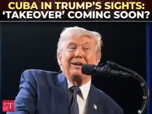 ‘Amigável ou não’: Trump sugere que os EUA assumirão o controle de Cuba se a mudança de poder entre Diaz e Canal for rejeitada – Economic Times Video