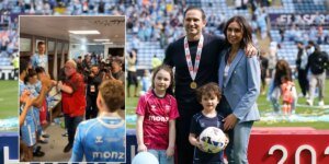 A estrela dos dardos se junta aos jogadores do Coventry City nas comemorações do título, enquanto Frank Lampard compartilha um momento especial com a esposa Christine