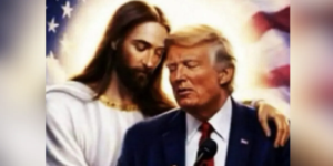 Donald Trump compartilhou uma foto de uma IA com Jesus dias depois que uma postagem “blasfema” o retratou como Cristo