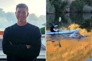 Nadador de maratona, 35 anos, tenta recorde mundial de distância de 34 milhas em rio infestado com 5.500 crocodilos