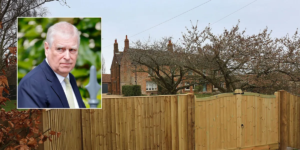 Os manifestantes escalam o jardim do ex-príncipe na nova casa, causando uma enorme violação de segurança