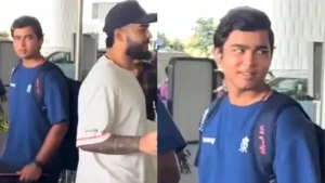 IPL 2026: Vaibhav Sooryavanshi dá ao capitão Riyan Parag um olhar ‘estranho’ após o comentário de ‘hum nahi hai estrela de cinema’ – Assistir