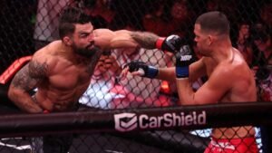 Mike Perry vence Nate Diaz em uma vitória sangrenta por nocaute técnico