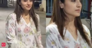 Trisha Krishnan vestiu um terno de Rs 12.000 em seu aniversário de 43 anos em Tirupati, pouco antes do grande sucesso de Vijay na TVK em Tamil Nadu