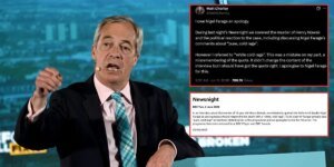 A BBC emitiu um grande pedido de desculpas pela falsa citação da ‘fúria branca e fria’ de Nigel Farage