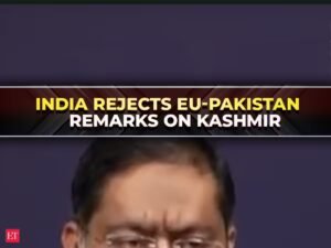 ‘Rejeitamos absolutamente’: Índia sobre referências ‘desnecessárias’ à J&K na declaração Paquistão-UE – The Economic Times Video