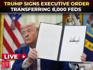 notícias dos EUA: TRUMP LIVE | POTUS assina ordem para facilitar a demissão de 8.000 funcionários federais – Economic Times Video